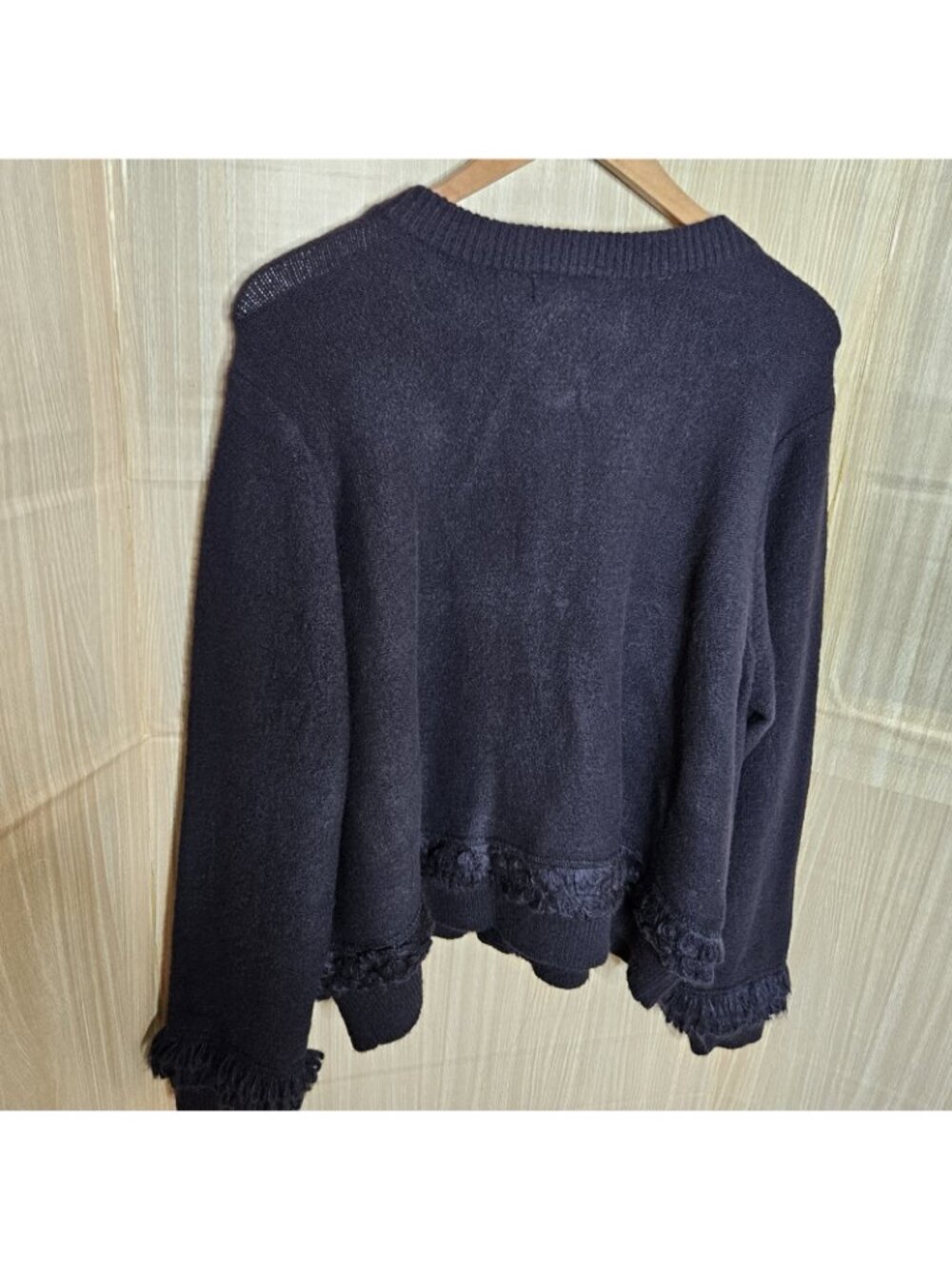 Liz Claiborne Womens New Plus Black Cardigan Sweater Rhinestone Buttons 2X - Picture 2 of 8